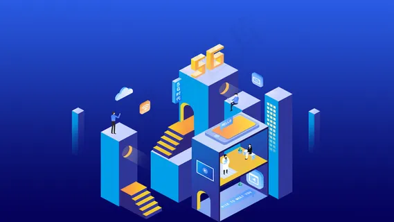 2.5D风格互联网科技手机通讯5G网络