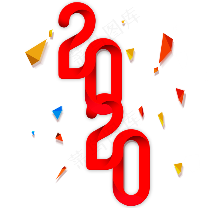 2020年红色(2000*2000px 	      )psd模版下载