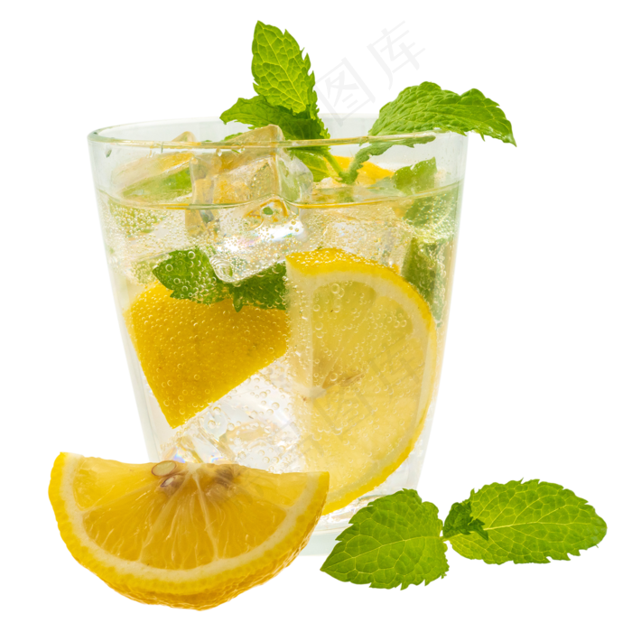 柠檬果汁水果冰块