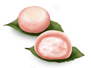 清明节粉色青团装饰,免抠元素