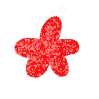卡通红色花朵下载