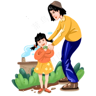 二十四节气清明母亲给孩子吃青团