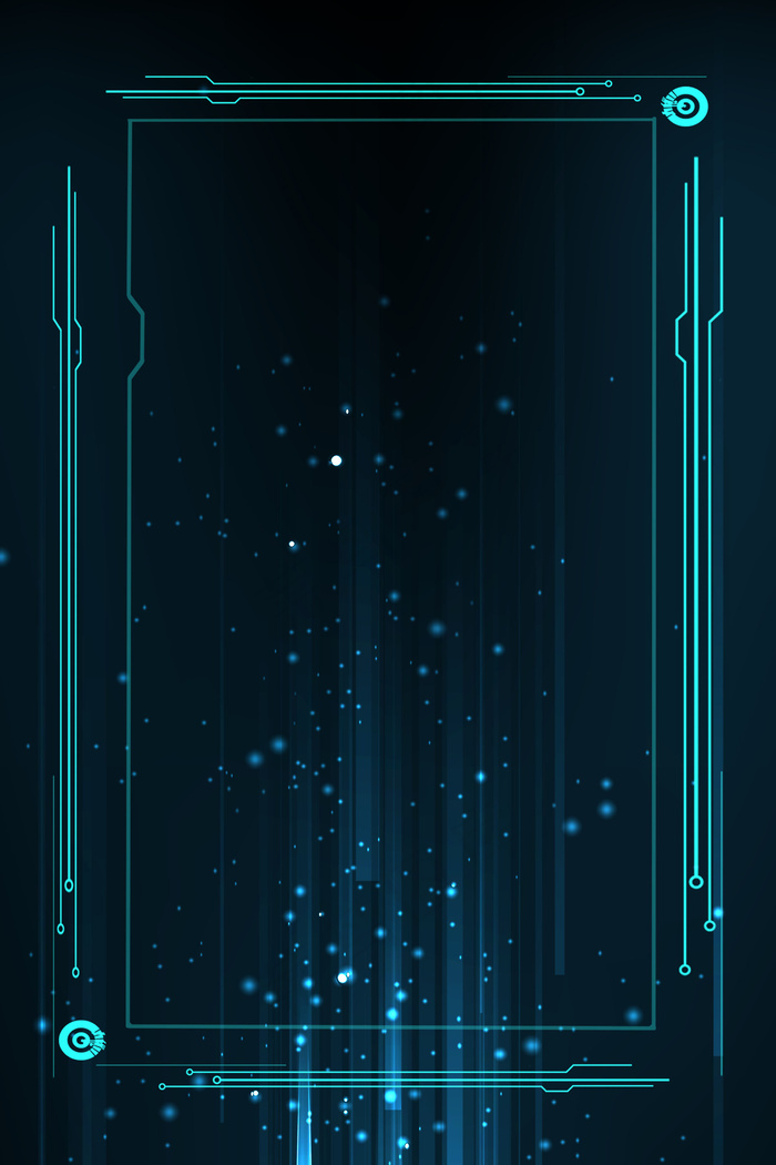 蓝色科技条纹边框背景图片