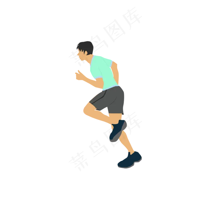 矢量卡通男孩奔跑(4167*4167px 300 dpi )ai矢量模版下载