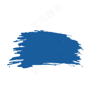 暗蓝色笔刷涂鸦,免抠元素