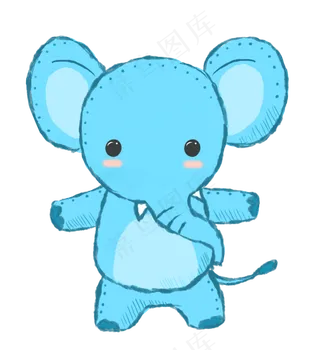 手绘卡通动物装饰素材,免抠元素