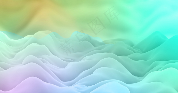 简约扁平几何云层渐变彩色背景