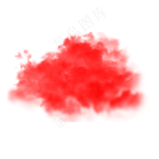 水彩美丽红色云彩泼墨
