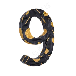 黑金质感倒计时周年庆数字9 黑金质感倒计时周年庆数字9