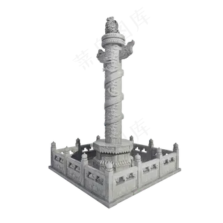 仿真华表石雕png图