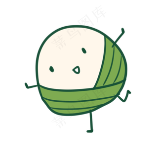 一只开心的小粽子