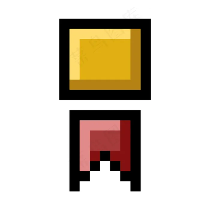 像素风格徽章图标(2000X2000(DPI:72))psd模版下载