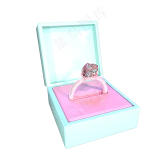 七夕情人节粉色戒指,免抠元素 七夕情人节粉色戒指,免抠元素