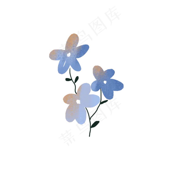 卡通美丽花朵下载(2000X2000(DPI:300))psd模版下载