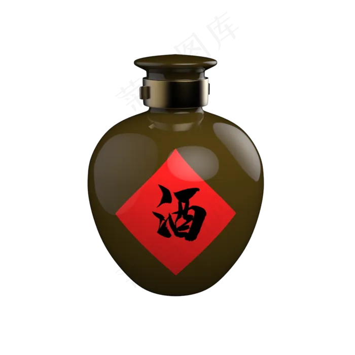 一坛子酒免抠素材(2500X2500(DPI:299))psd模版下载