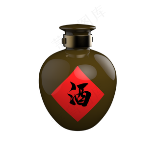 一坛子酒免抠素材