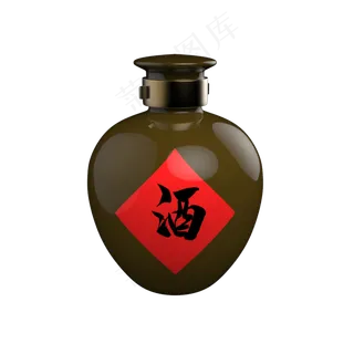一坛子酒免抠素材