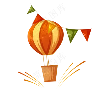 儿童节漂亮热气球