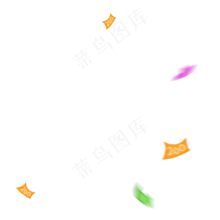 飘落优惠券装饰物