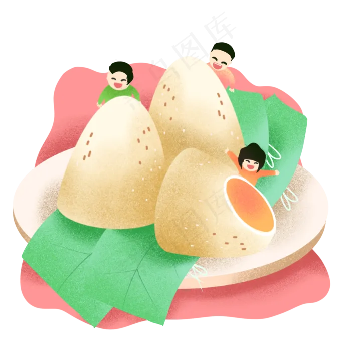 端午节大粽子蛋黄粽(2048X2048(DPI:132))psd模版下载