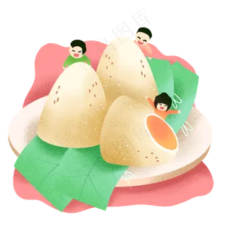 端午节大粽子蛋黄粽