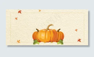感恩节落叶banner