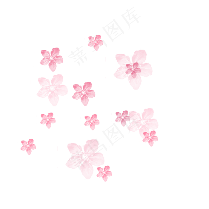 唯美清新樱花花朵元素,免抠元素(2000*2000px 300 dpi )psd模版下载