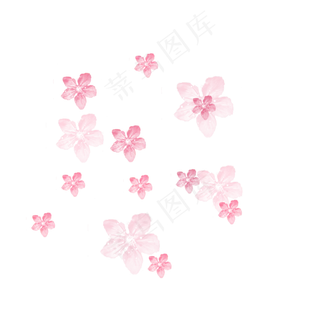 唯美清新樱花花朵元素,免抠元素