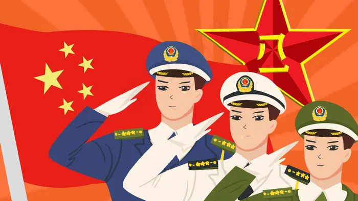 八一建军节之三军(2880*1620px 300 dpi )psd模版下载