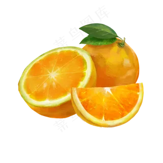 橙色香甜水果切碎的奉节脐橙实物
