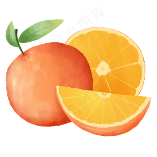 一个橙子和半个橙子