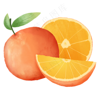 一个橙子和半个橙子
