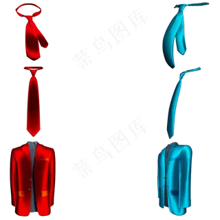 立体质感丝绸西装领带套图png图