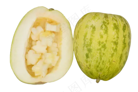 切开甜瓜水果