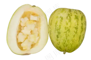切开甜瓜水果