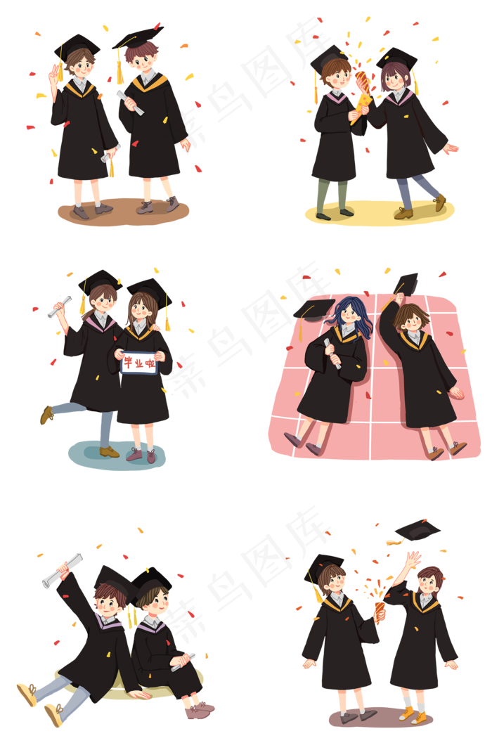 毕业季迎来我们毕业了套图系列一(2000X3020(DPI:300))psd模版下载