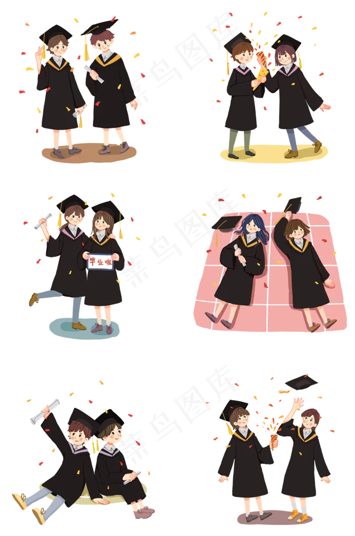 毕业季迎来我们毕业了套图系列一(2000X3020(DPI:300))psd模版下载