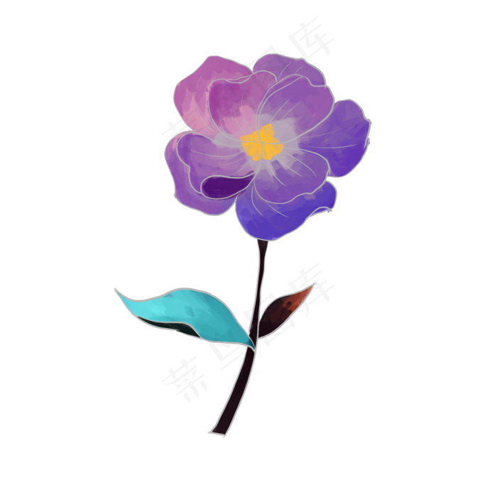 紫花植物花卉花瓣(2000X2000(DPI:300))psd模版下载
