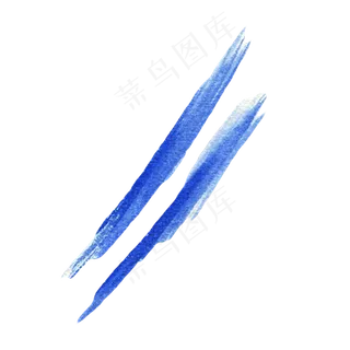 蓝色水墨笔刷