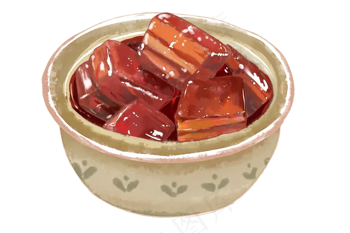 中华美食红烧肉,免抠元素(3000X2000(DPI:299))psd模版下载