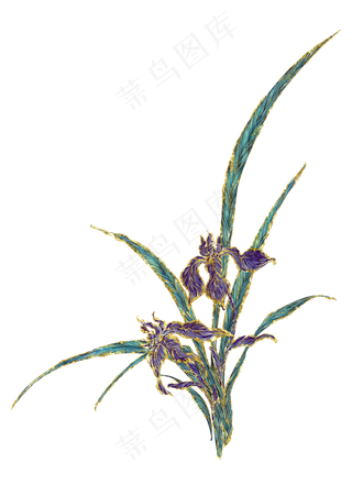 刺绣装饰古风花鸟花卉