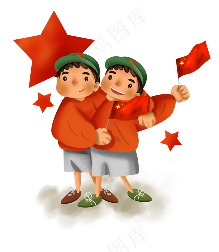 国庆节儿童北京旅游,免抠元素