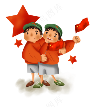 国庆节儿童北京旅游,免抠元素