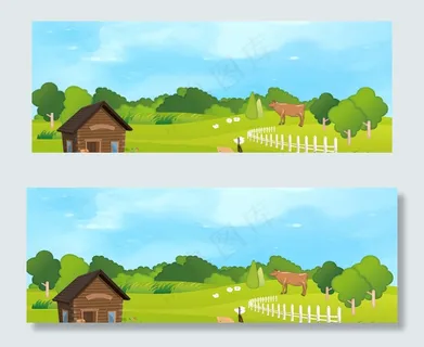 文艺绿色健康农场夏季促销banner