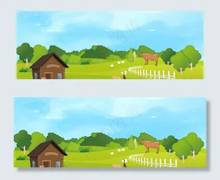 文艺绿色健康农场夏季促销banner