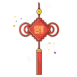 中国结红色喜庆节日装饰图案商用,免抠元素
