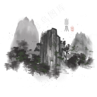 古风山水高山素材