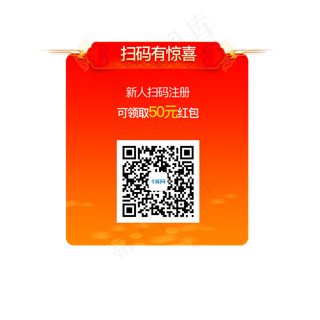 红包优惠券扫码有惊喜二维码弹窗