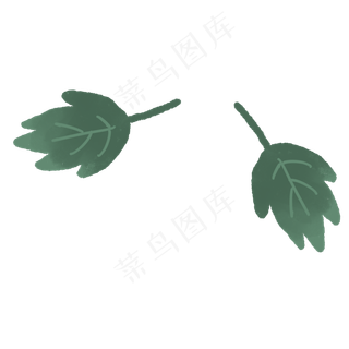 卡通春天绿叶下载