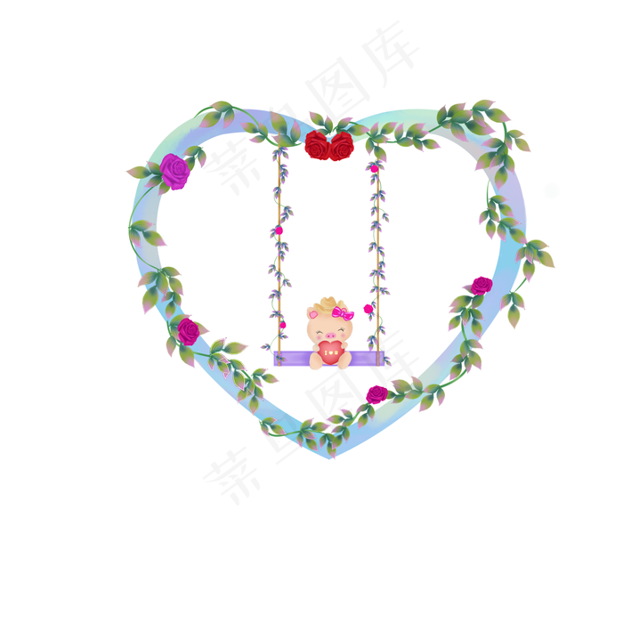 情人节礼物心形玫瑰花腾